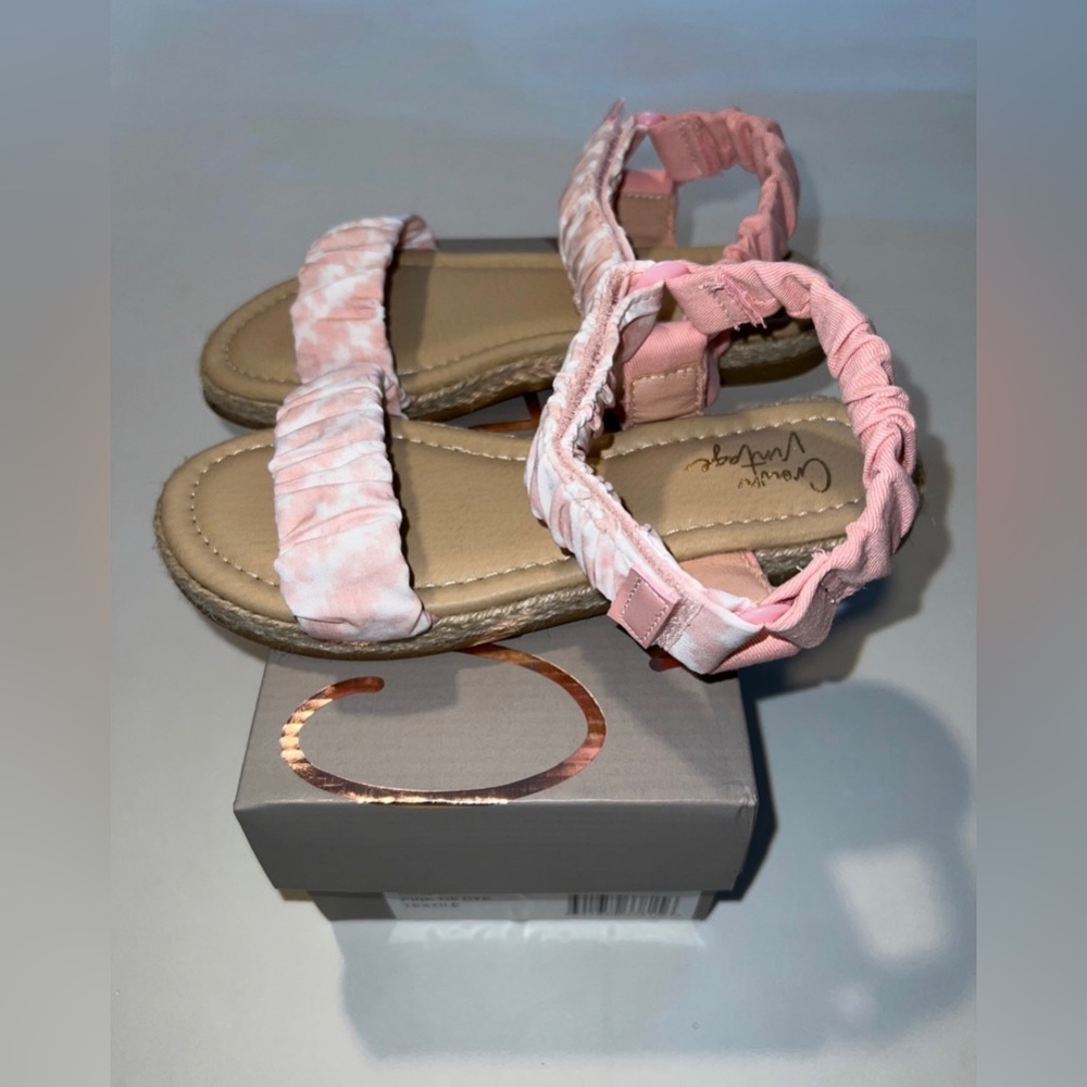 New Big Girls Espadrille Sandals Size 5Y
